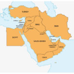 Geopolitical region middle east