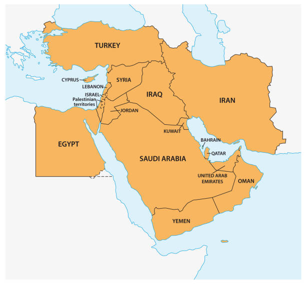 Geopolitical region middle east